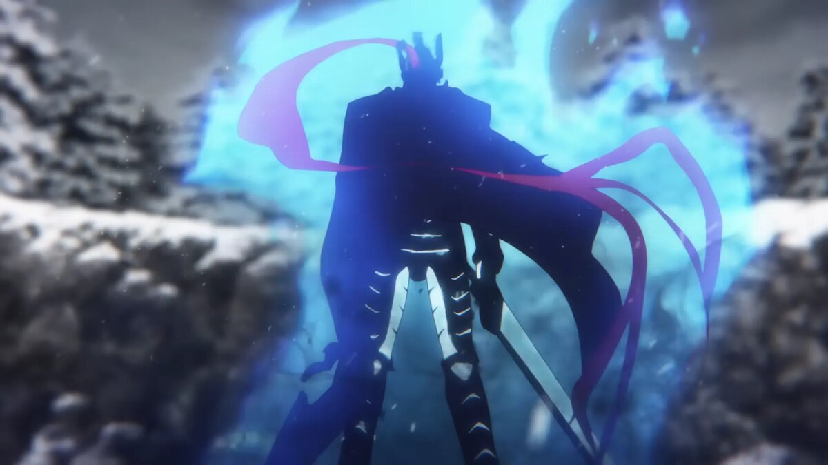 Кадр из аниме «Поднятие уровня в одиночку»   📷