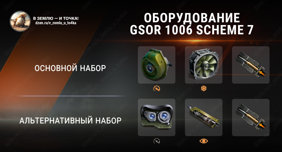 Оборудование для GSOR 1006 Scheme 7 (World of Tanks / Мир танков)