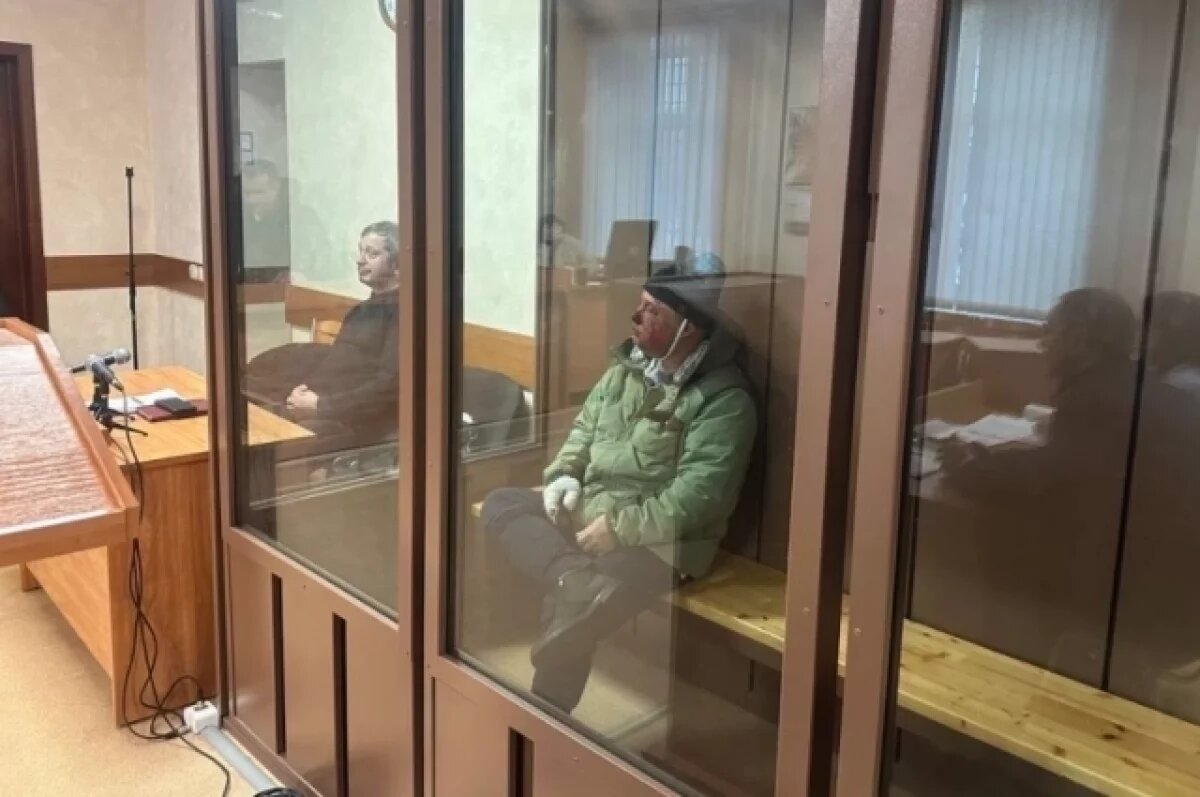    Александр Глебов во время избрания меры пресечения.