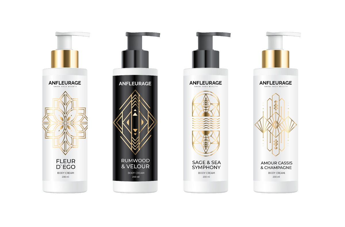 Линейка парфюмированных кремов для тела от бренда Anfleurage.