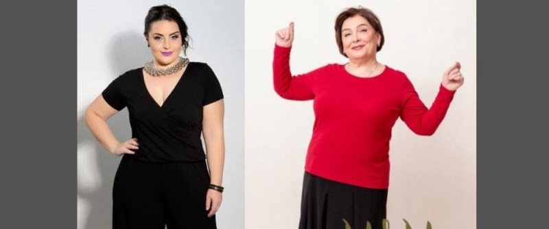 Красивые пышечка в брюках, которые украшают фигуру