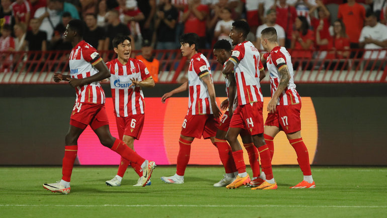    Игроки «Црвены Звезды». Global Look Press