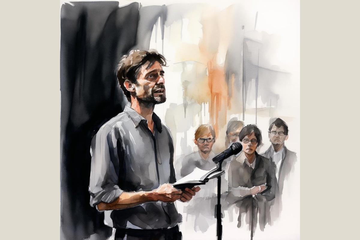 Вот примерно так выглядит Алексей, замученный необходимостью доносить свои мысли до не всегда доброжелательных слушателей