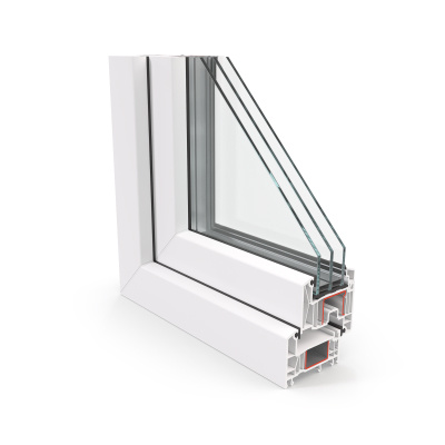 Окно ПВХ в разрезе