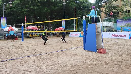 Kien Giang 2 vs HCMC 1 (Phung / Vi Trang / Duong) Beach volleyball. Can Tho. Vietnam. 23/09/2024