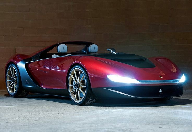 Фото: Ferrari Pininfarina Sergio с включёнными фарами