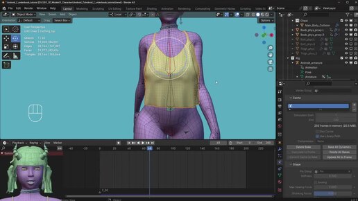 [Blender] Making Cloth interaction with Body Physics Tutorial