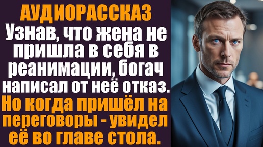 Узнав, что жена не пришла в себя в реанимации, богач написал от нее отказ. Аудиорассказ