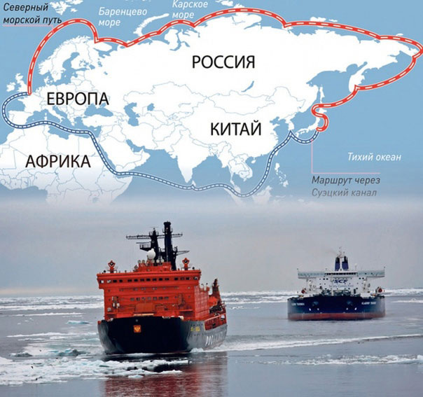 Карта Северного Морского пути
