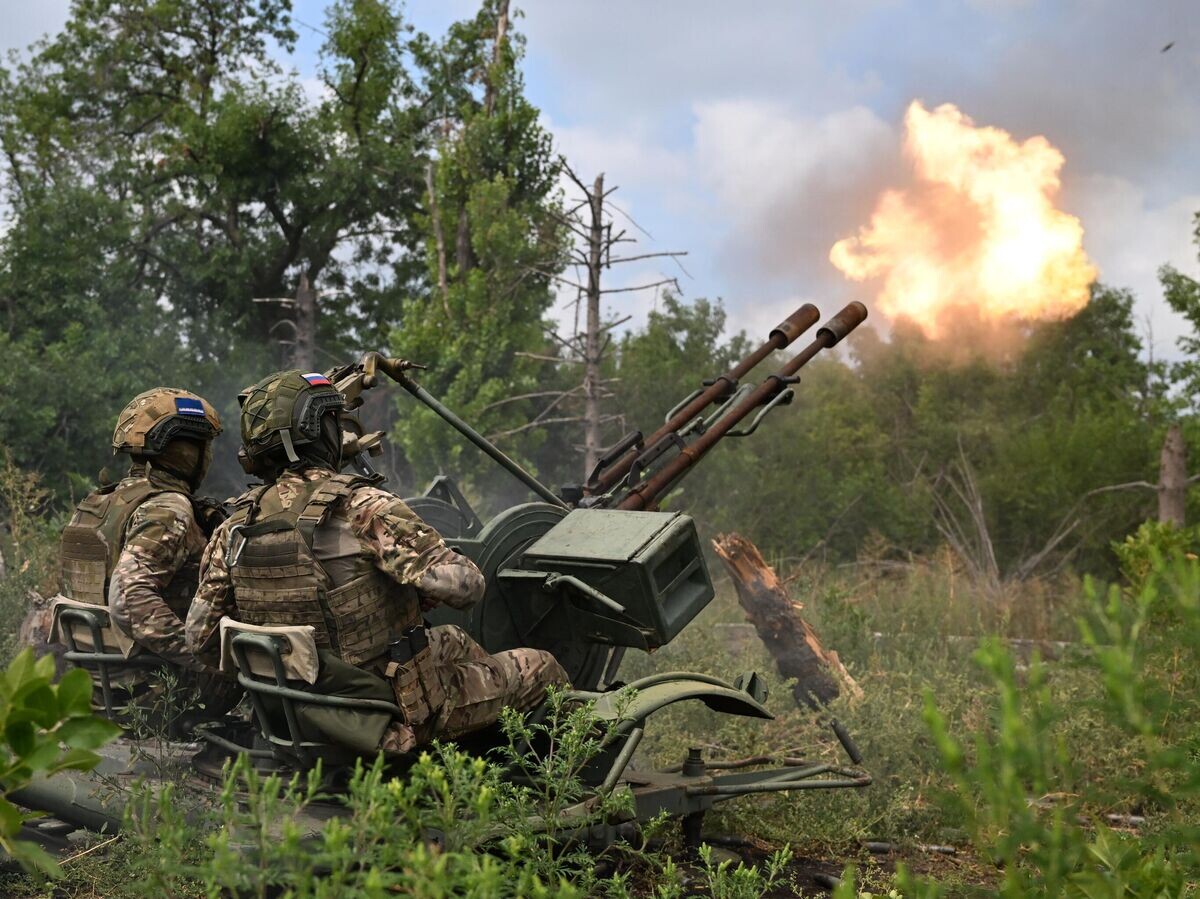    Военнослужащие подразделения противовоздушной обороны в зоне СВО© РИА Новости / Станислав Красильников