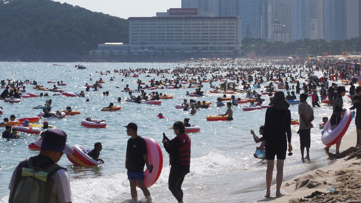 Пляж Хеунде в г. Пусан