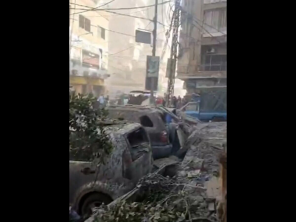    Последствия израильского удара по южному пригороду Бейрута© соцсети