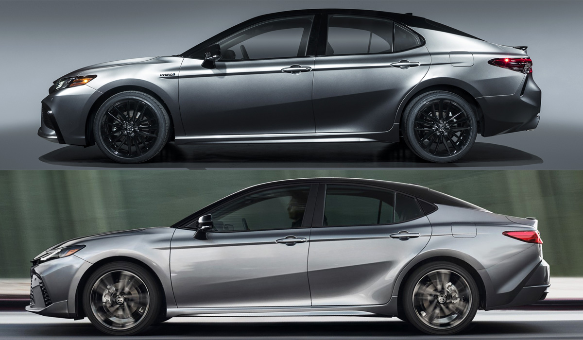 Camry XV70 сверху, Camry XV80 снизу