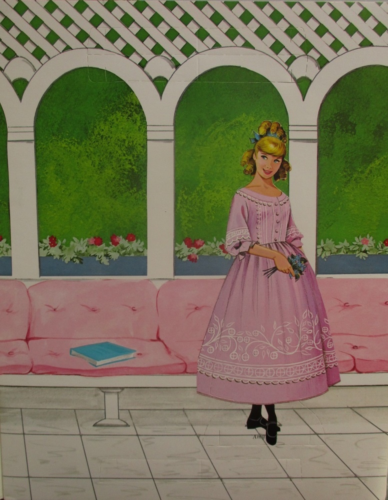 Первая страница набора-книжки с ПЕРВОЙ куклой ЭМИ.