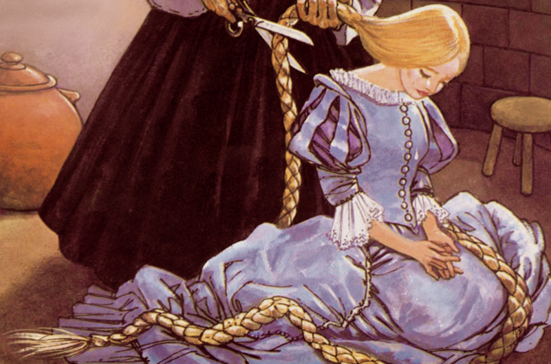 Иллюстрация к сказке "Рапунцель" братьев Гримм