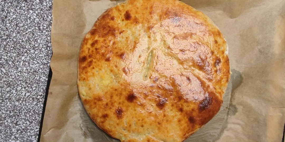 Осетинский пирог с картошкой. Очень простой в приготовлении с тоненькими корочками и много начинки