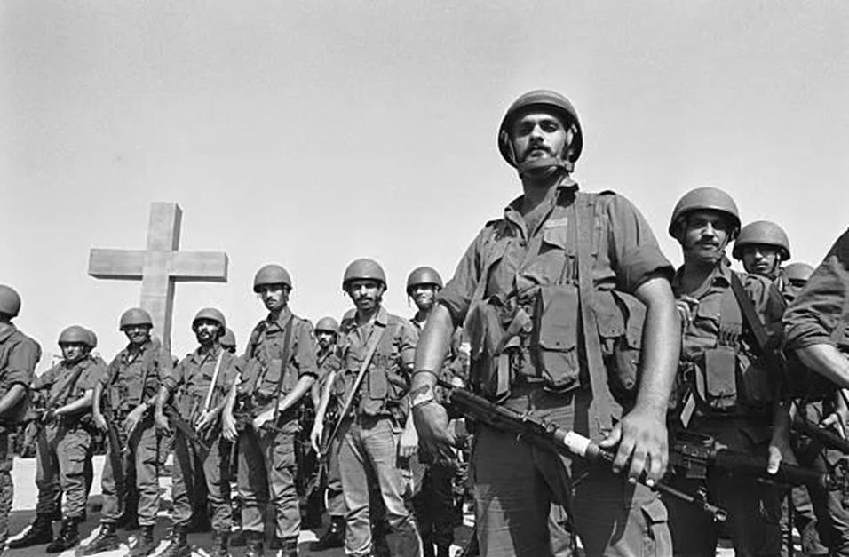 Ополченцы-христиане из «Ливанских фаланг» во время гражданской войны 1975-90 гг.