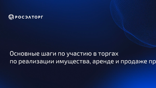 Как купить или арендовать имущество на Росэлторг