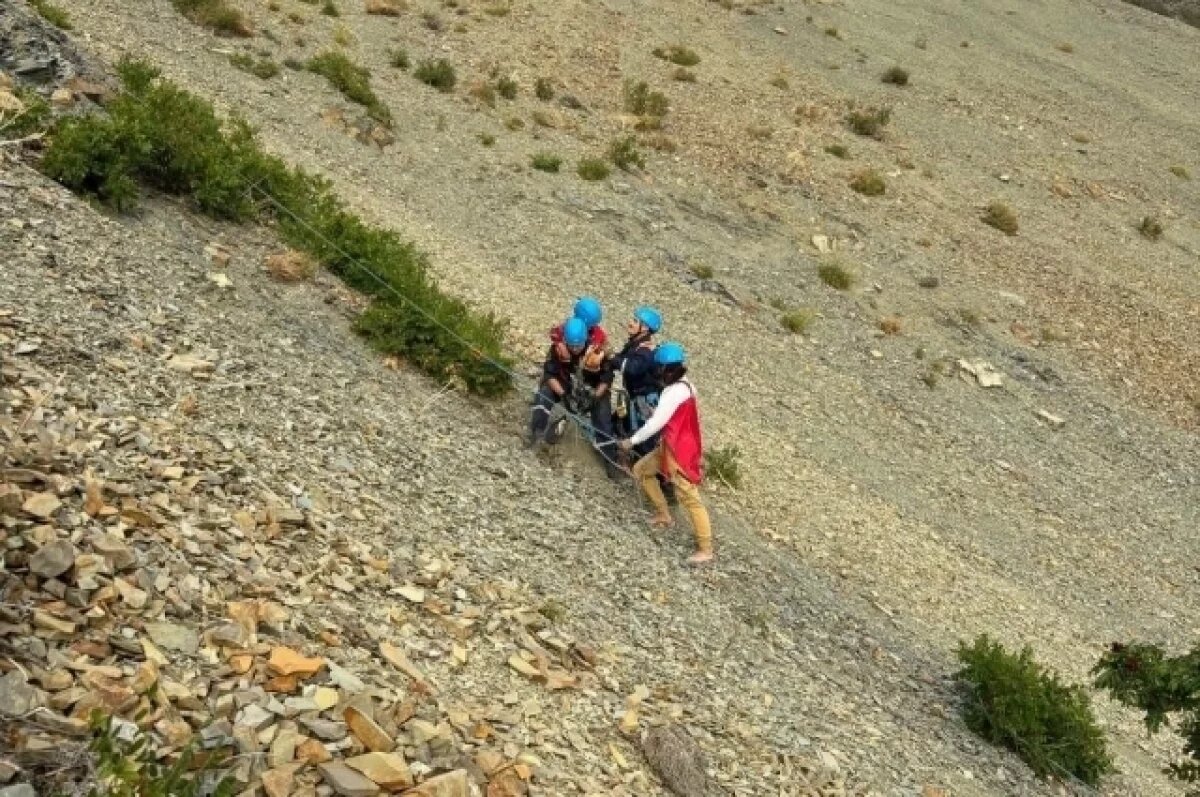    В Анапе спасатели сняли со склона горы туристку с ребенком
