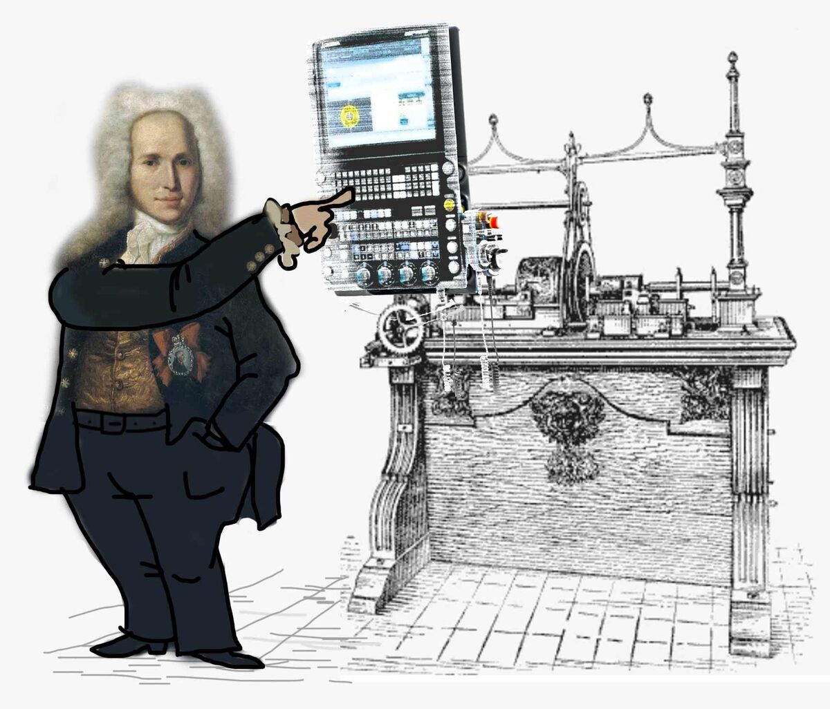 Андрей Константинович Нартов использует в своей работе стойку Okuma.