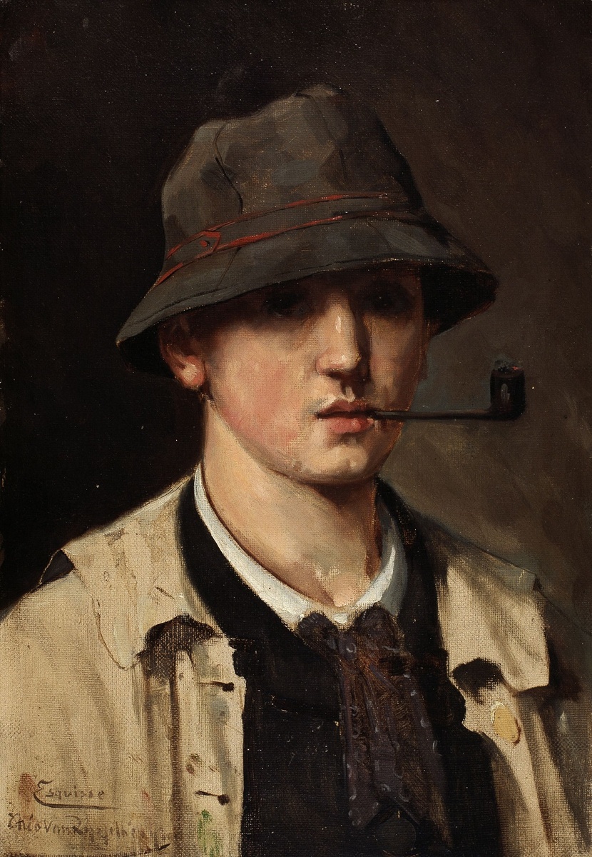 Тео ван Рейссельберге. "Автопортрет с трубкой". 1880 год. 