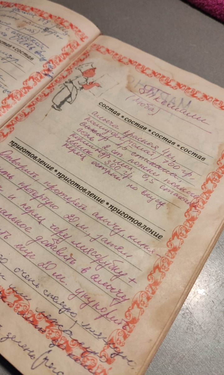 Моя старенькая кулинарная книжица
