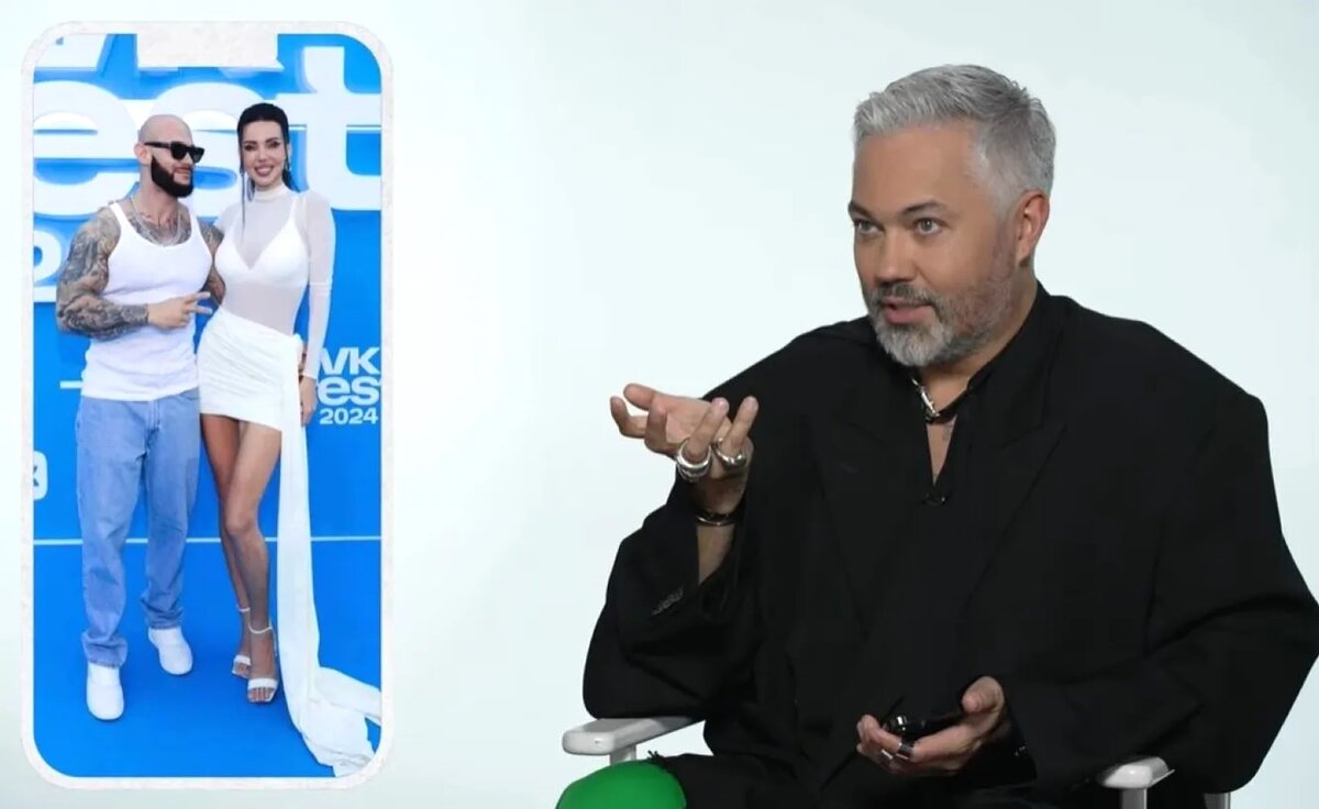 Александр Рогов не стал критиковать простецкий образ Джигана, но ему не понравился наряд его жены Оксаны Самойловой. Фото: скриншот канала Александра Рогова.