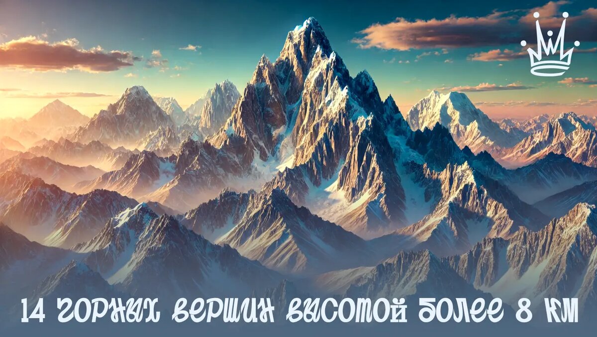 14 горных вершин высотой более 8 километров