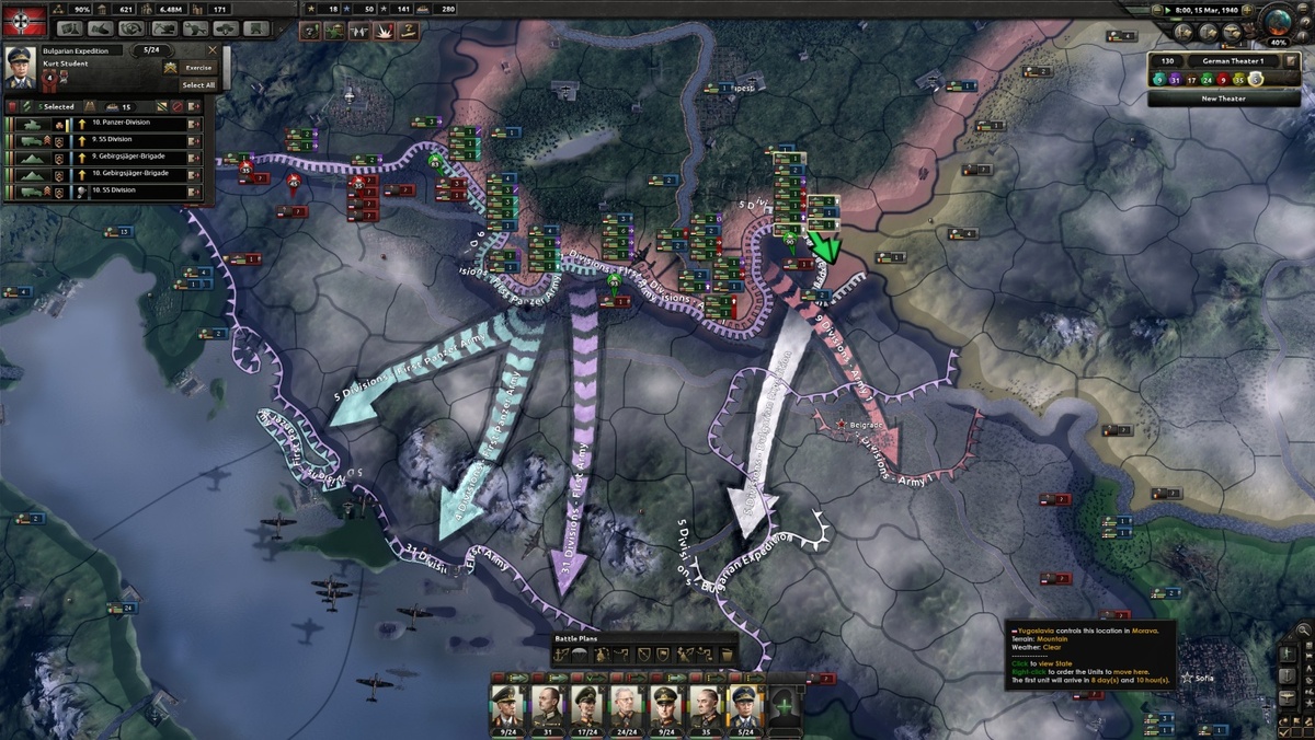 Скриншот из Hearts of Iron IV.