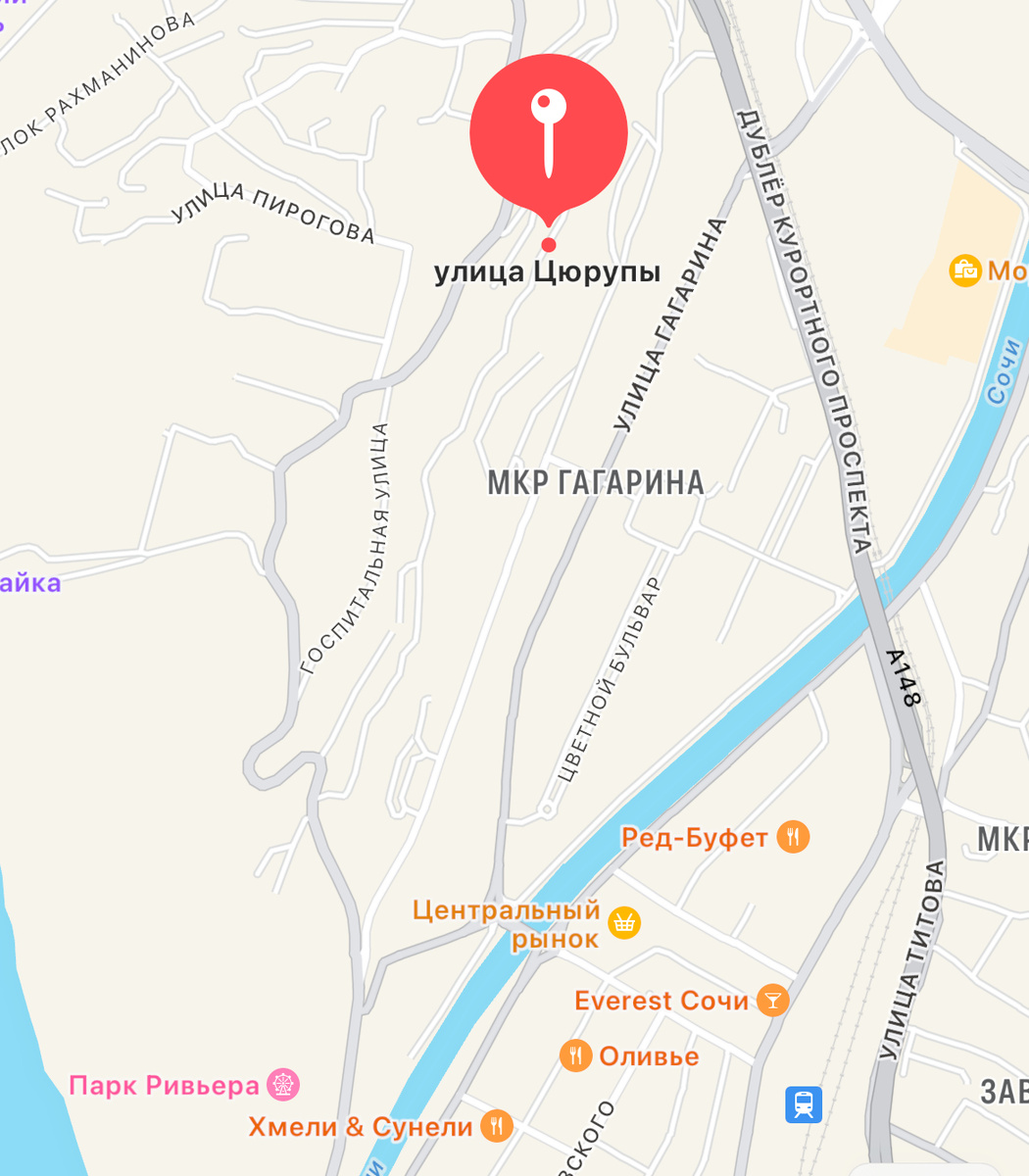 Улица Цюрупы в Сочи
