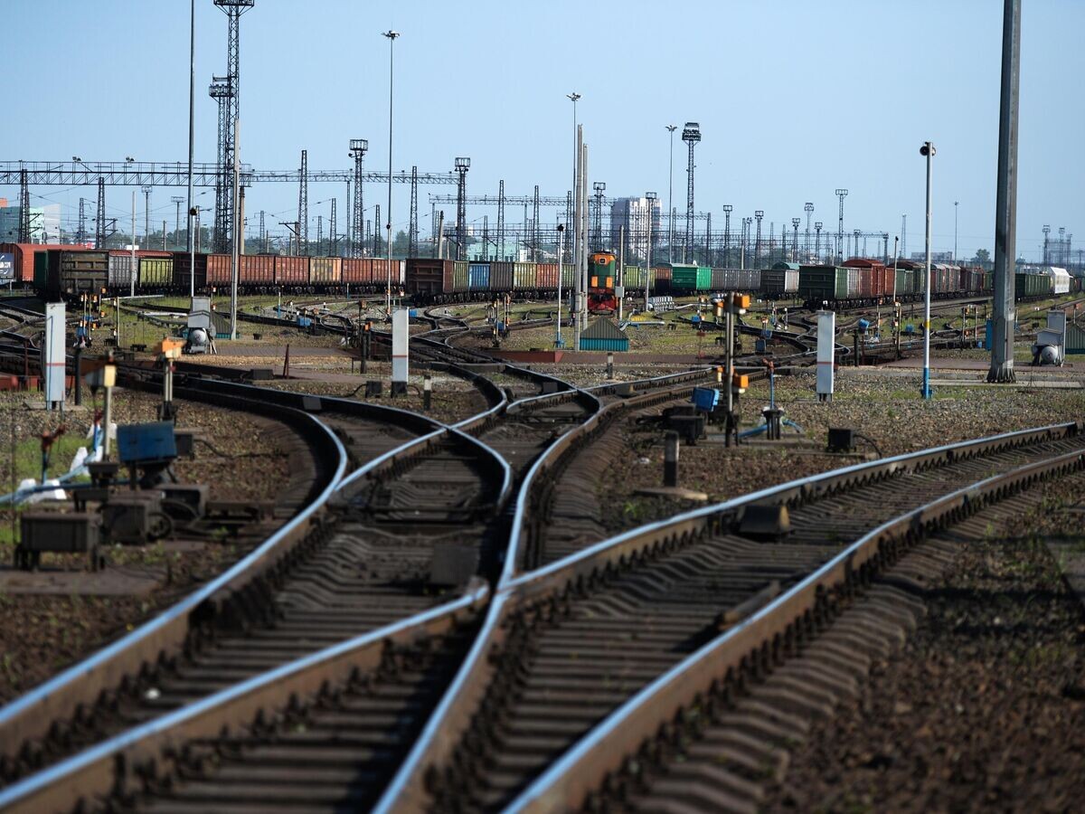    Товарный поезда© РИА Новости / Александр Кряжев