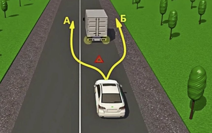 Хитрость водителей, которая позволяет объехать препятствие и не нарушить ПДД
