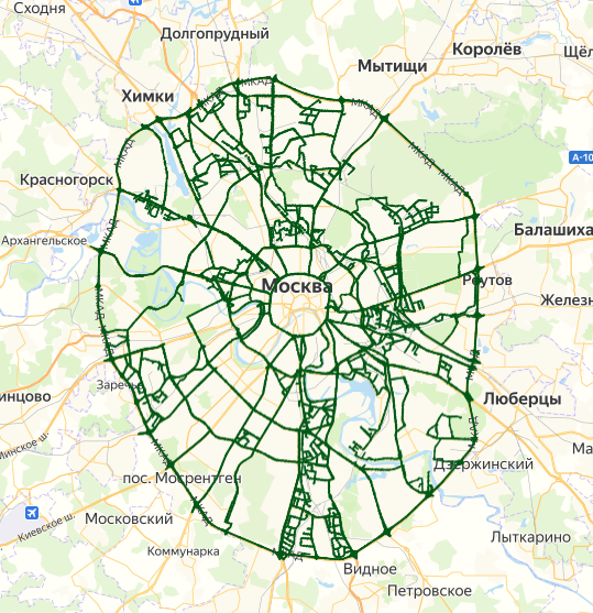 Карта грузового каркаса постоянно дополняется