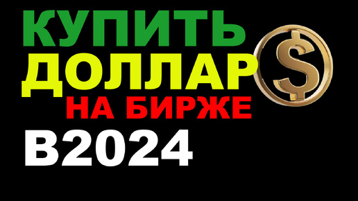 Как купить доллар на бирже в 2024 году