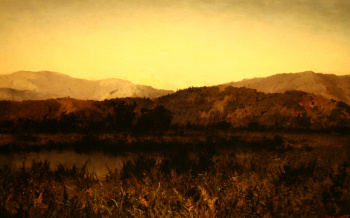 С.Святославский. Восход солнца в горах