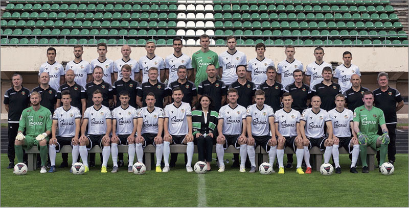 «Торпедо» образца сезона-2019/2020 (осень). 
Верхний ряд (слева направо): Артур Галоян, Артём Селюков, Григорий Гвардеев, Артём Самсонов, Сергей Божин, Андрей Лях. Алексей Кеняйкин, Павел Калошин, Александр Елисеев, Евгений Татаринов, Константин Кертанов, Руслан Магаль.

Средний ряд (слева направо): Александр Гасов (массажист), Андрей Гришанов (врач), Владимир Бондаренко (спортивный директор), Андрей Шерстобитов (видеооператор), Валерий Скородумов (администратор), Александр Бородкин (тренер), Николай Савичев (тренер), Сергей Игнашевич (главный тренер), Валерий Шереметов (тренер вратарей), Дмитрий Мичков (тренер), Николай Игумнов (начальник команды), Алексей Завгородний (массажист), Дмитрий Гуреев (тренер по физической подготовке), Александр Петров (администратор).

Нижний ряд (слева направо): Дмитрий Цицилин, Александр Орехов, Роман Шишкин, Олег Калугин, Игорь Лебеденко, Максим Шоркин, Елена Еленцева (президент клуба), Сергей Шустиков, Иван Сергеев, Александр Рязанцев, Михаил Багаев, Илья Самошников, Николай Цыган.
