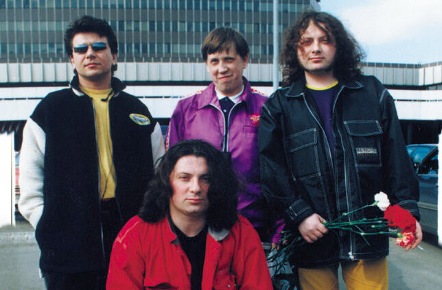 «Агата Кристи» в 1990-е: с барабанщиком Андреем Котовым