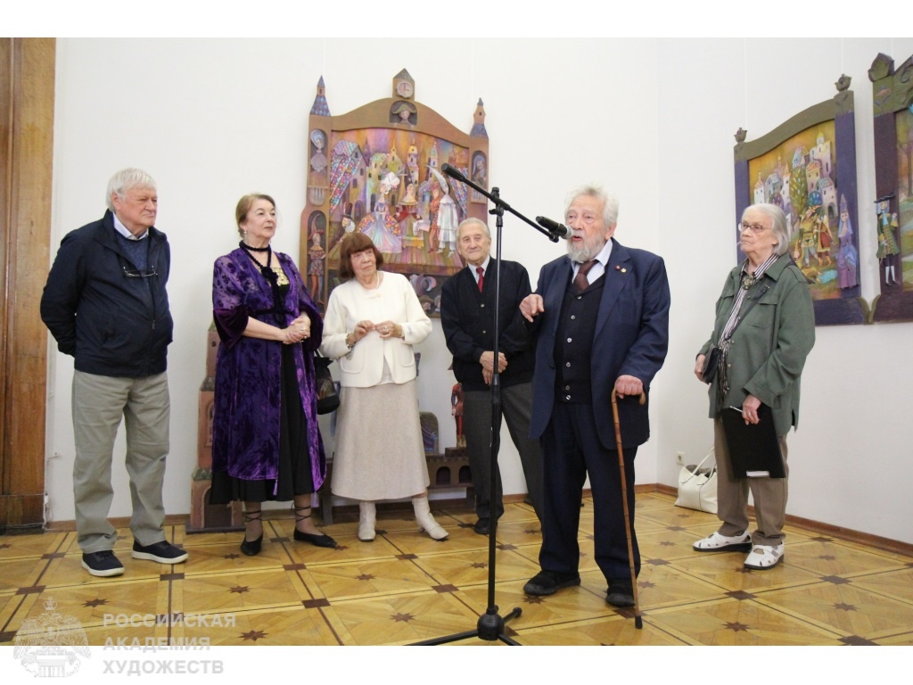 Открытие выставки «О доблести, о подвигах, о любви…» Татьяны Шихиревой и Николая Конончука (1940-2020) в Российской академии художеств. Фото: пресс-служба РАХ.