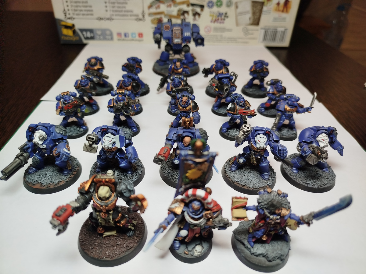 Мои первые миниатюры. Считаю их первыми именно потому, что все были куплены в течение первых месяцев хобби. А ещё именно на этих бедолагах я ставил большую часть экспериментов по покраске и моделированию 🤗