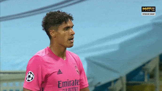 Варан после 2-ой ошибки в матче плей-оф розыгрыша ЛЧ 2020 года.