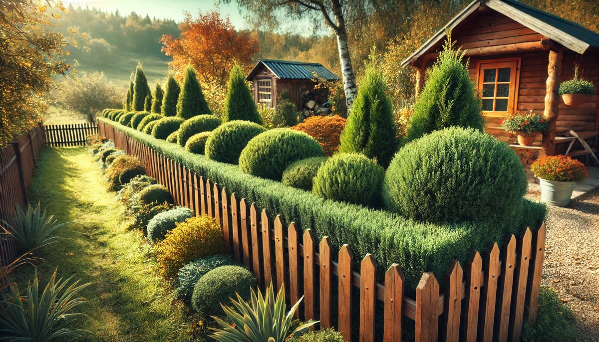Живая изгородь из можевельника