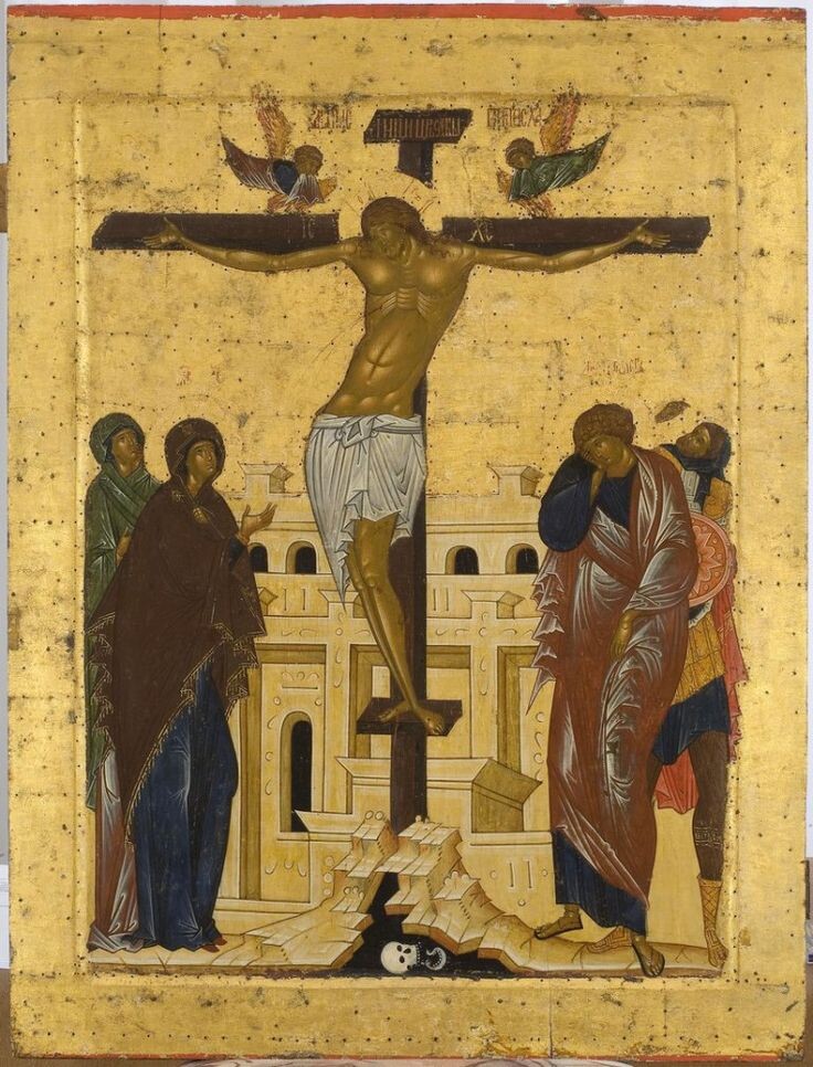 «Распятие» (также «Распятие с предстоящими») — икона, созданная иконописцем Дионисием около 1500 года для праздничного ряда иконостаса Троицкого собора Павло-Обнорского монастыря; в настоящее время находится в собрании Третьяковской галереи . 