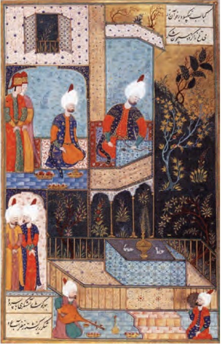 Шехзаде Мустафа на встрече с султаном Сулейманом