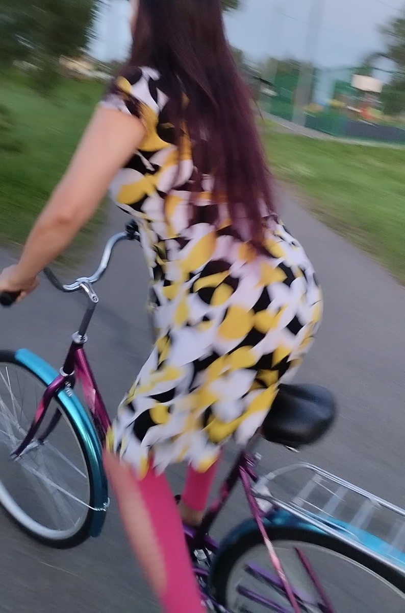 Фото автора. Это было 2 августа - первый день на велосипеде.. Сейчас я уже не такая 😑 )))