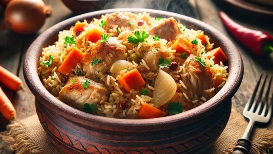    Готовим в горшочках: ароматный плов с курицей Алина Городниченко