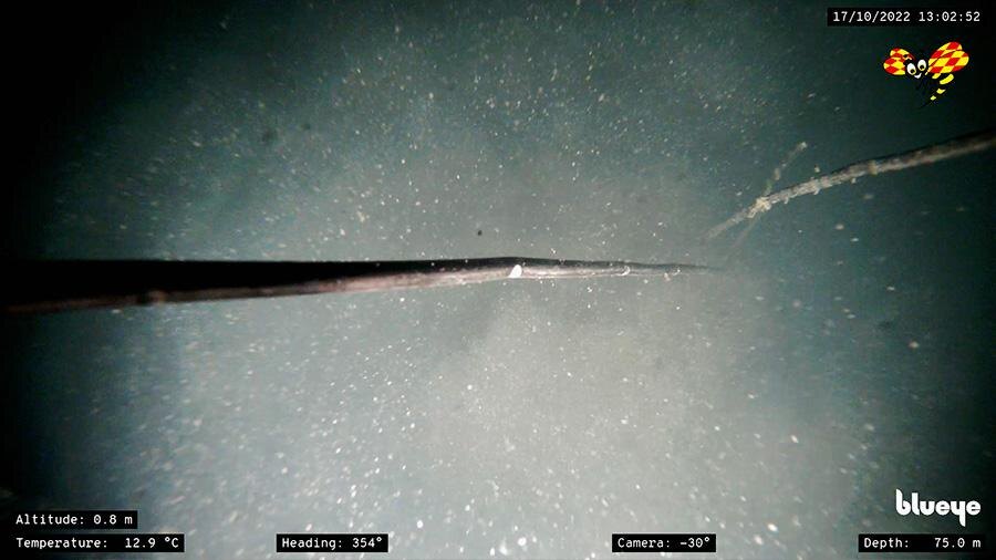 Trond Larsen / Expressen / Blue Eye Robotics / Global Look Press📷Обстановка на месте взрыва в Балтийском море, 17 октября 2022 г.