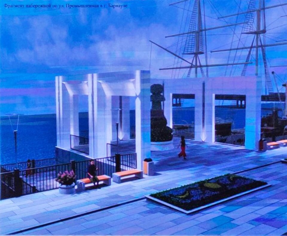    Идеи по обустройству набережной Оби напротив острова Побочень. Источник: Мастерская Владимира Золотова