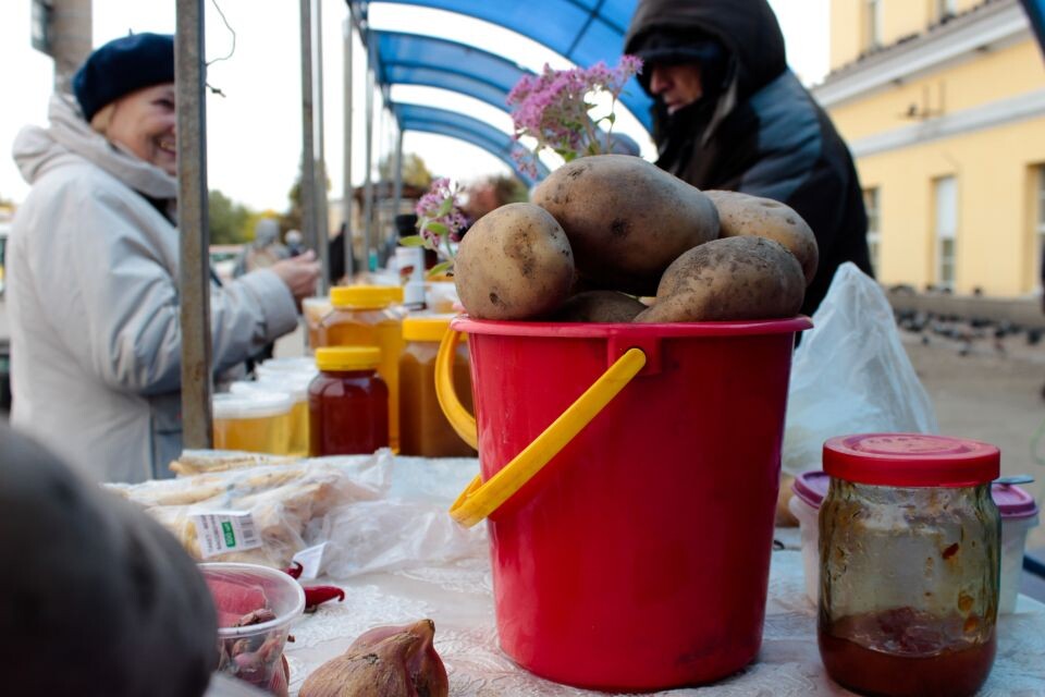    Торговля картофелем в Барнауле. 2024 год. Источник: Марина Евтушенко