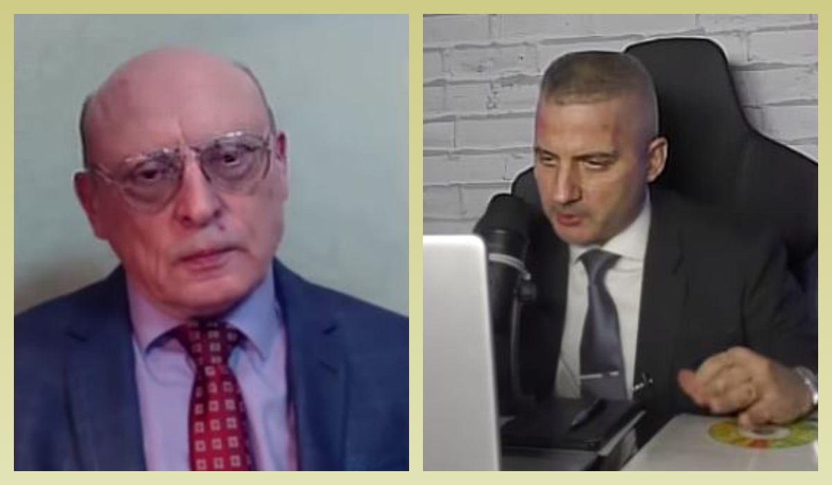 Астролог Александр Зараев и журналист Александр Бобылёв. скриншот с канала АНБ.