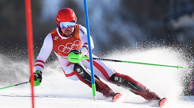 Марсель Хирше на олимпийской трассе.